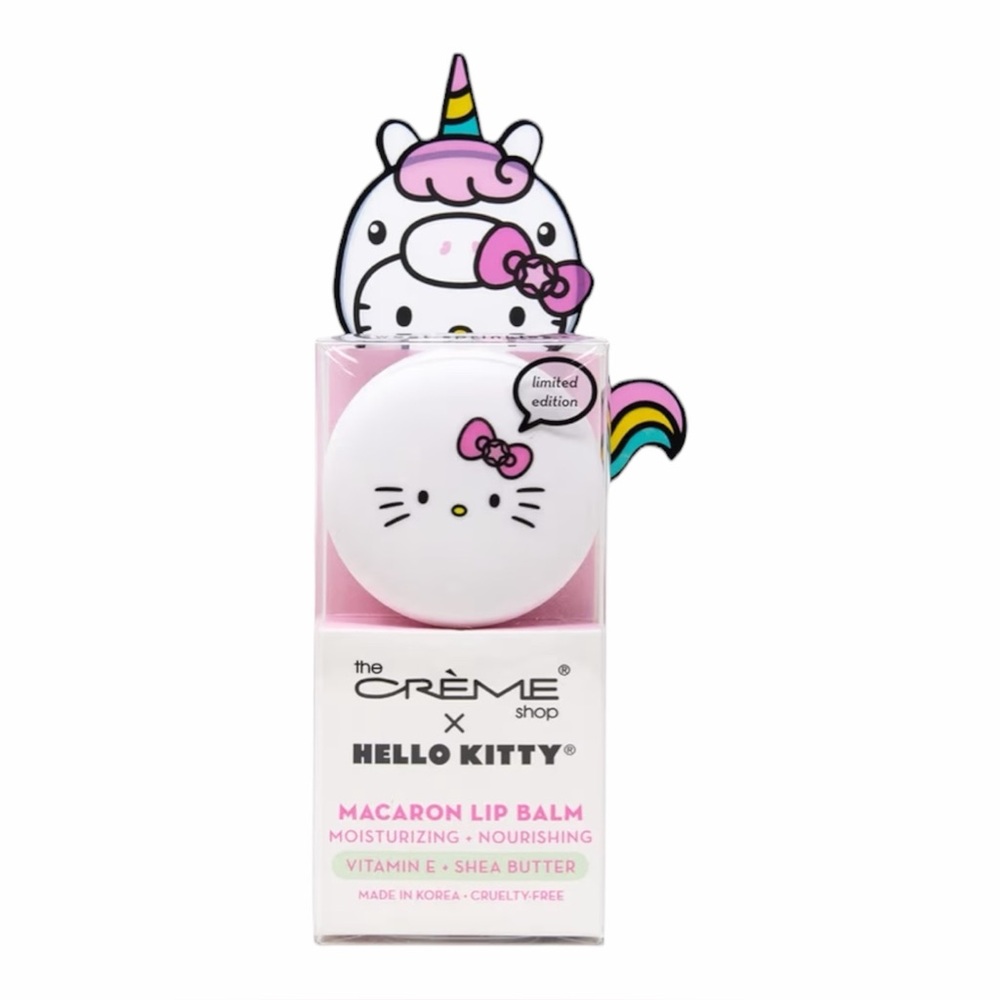 The Creme Shop X Hello Kitty Macaron Lip Balm- Sweet Sprinkles / Birthday Cake
